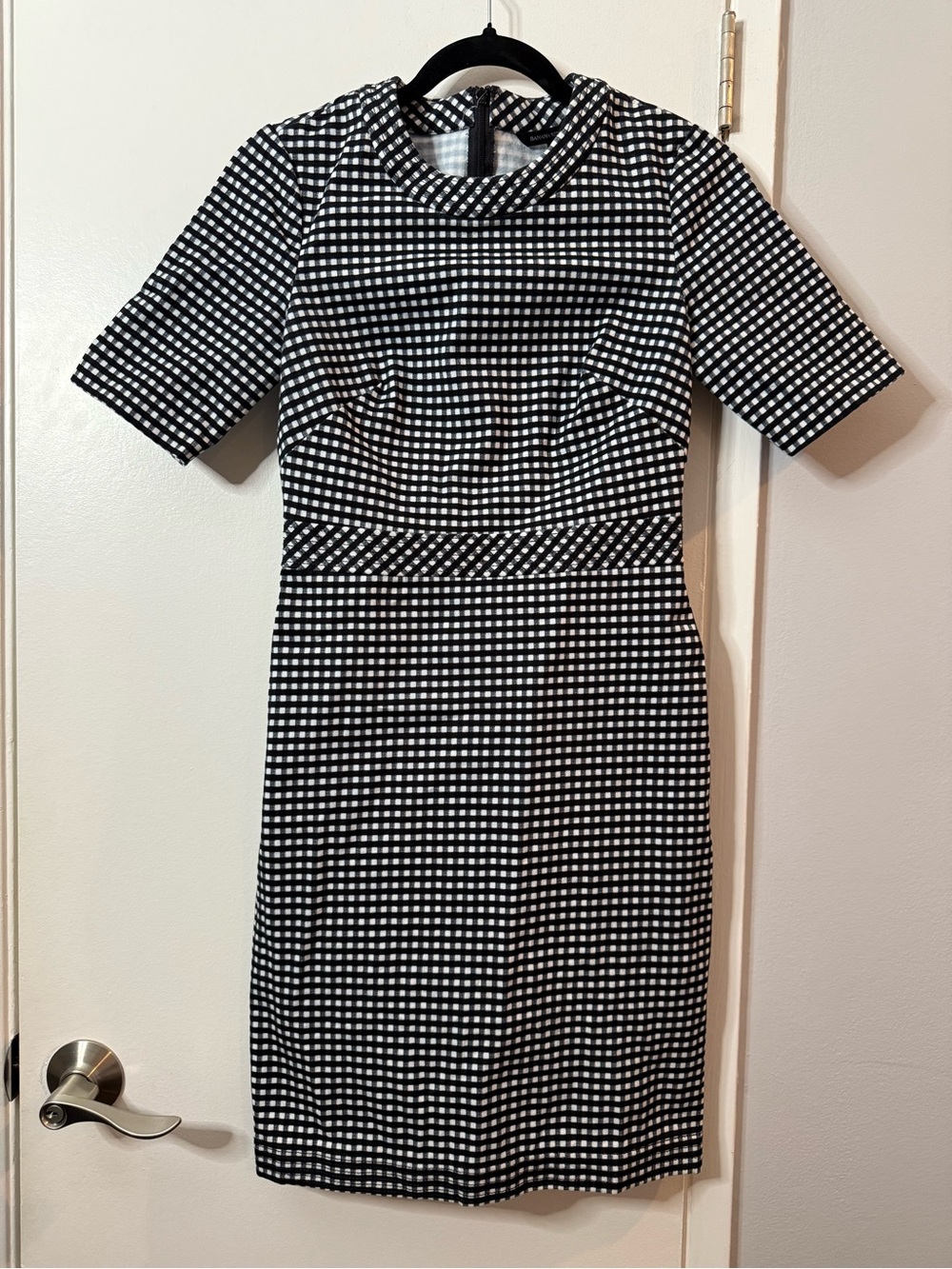 Banana Republic Black and White Check Dress